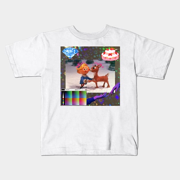 Rudolf Love Kids T-Shirt by DestroyMeDaddy